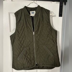 Old Navy Dark Green Quilted Vest